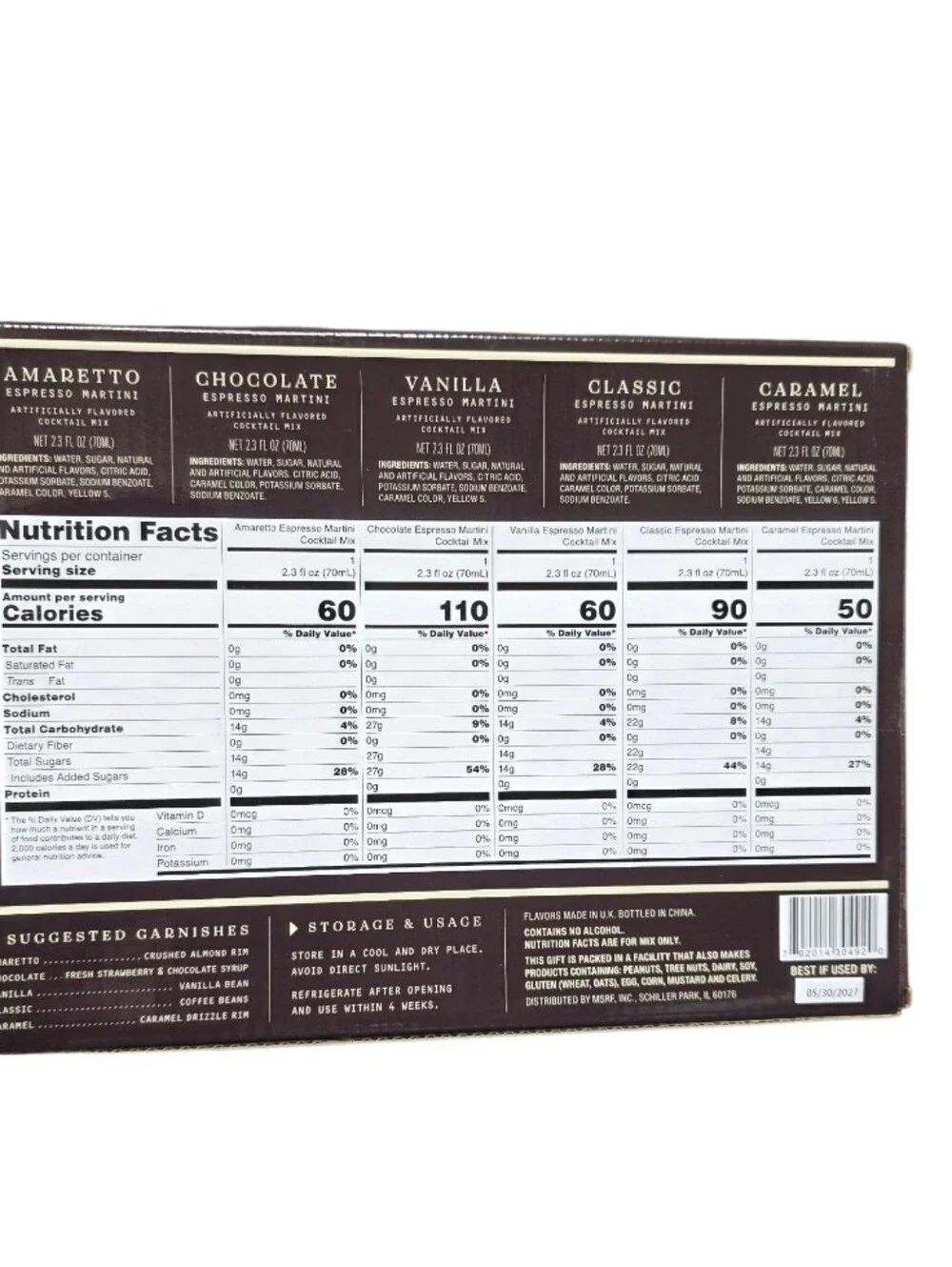 The Midtown Room Espresso Party Cocktail Mixes set of 5 x 2.3fl oz NIB